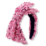Pink Sequin Side Bow Headband