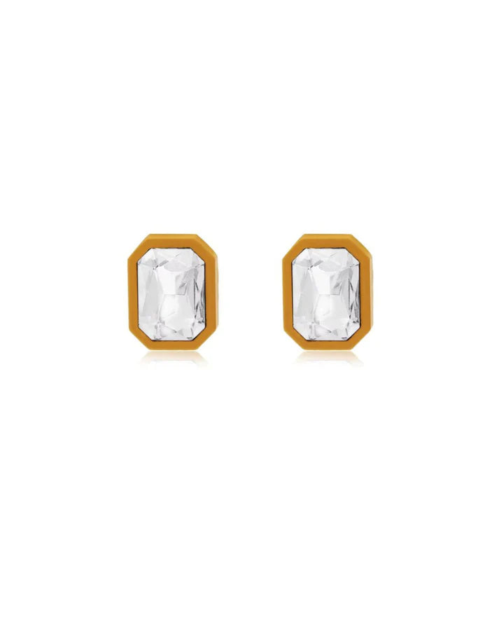 Eva Statement Earrings - Brown