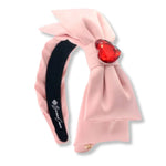 Pink Satin Side Bow Headband