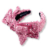 Pink Sequin Side Bow Headband