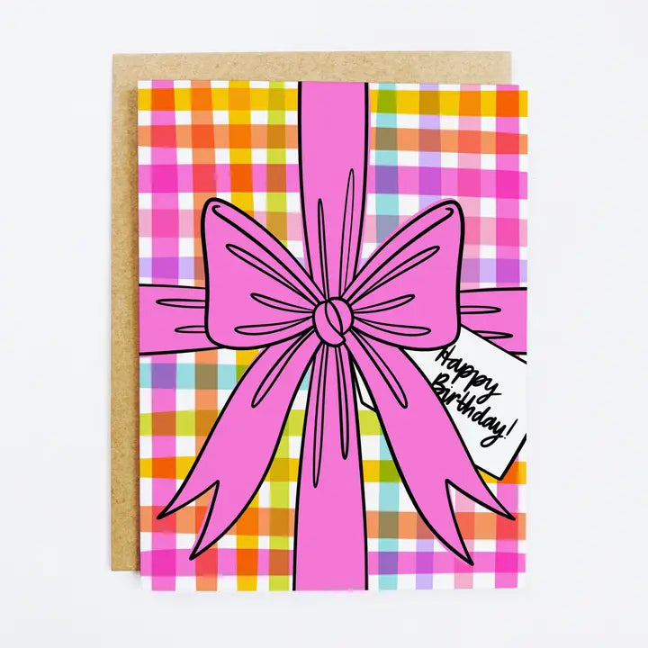 Happy Birthday Gift Bow Card