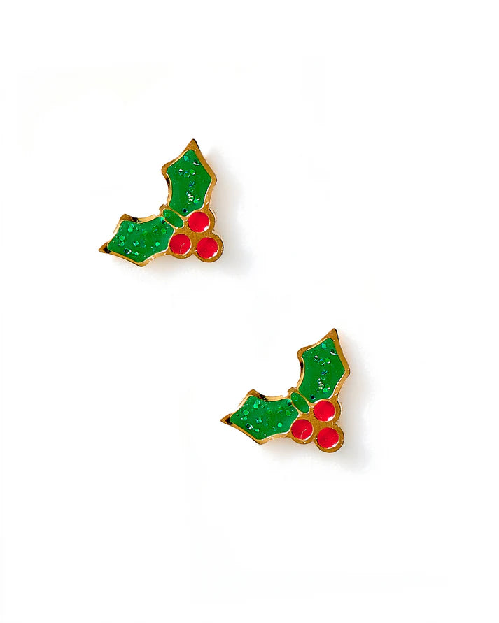 Holly Screwback Studs