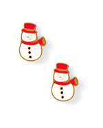 Snowman Screwback Studs