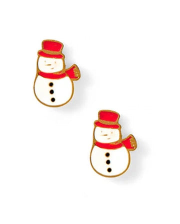 Snowman Screwback Studs