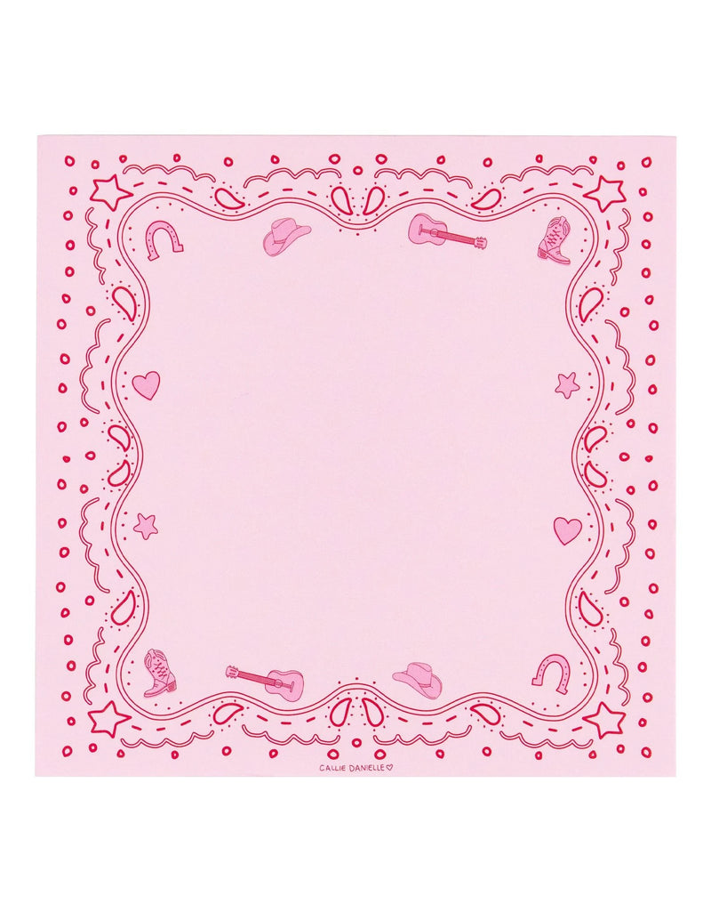 Pink Bandana Notepad