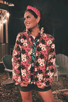 Pink Floral Fleece Jacket