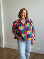 Modern Pop Ruffle Puff Sleeve Top