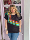 Rainbow Diagonal Stripe Tee