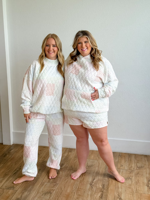 Girlie Quilted Pastel Hoodie