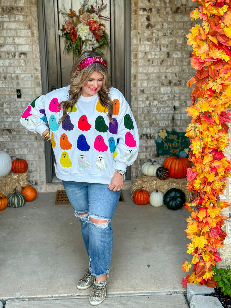 Fuzzy Ghost Sweatshirt