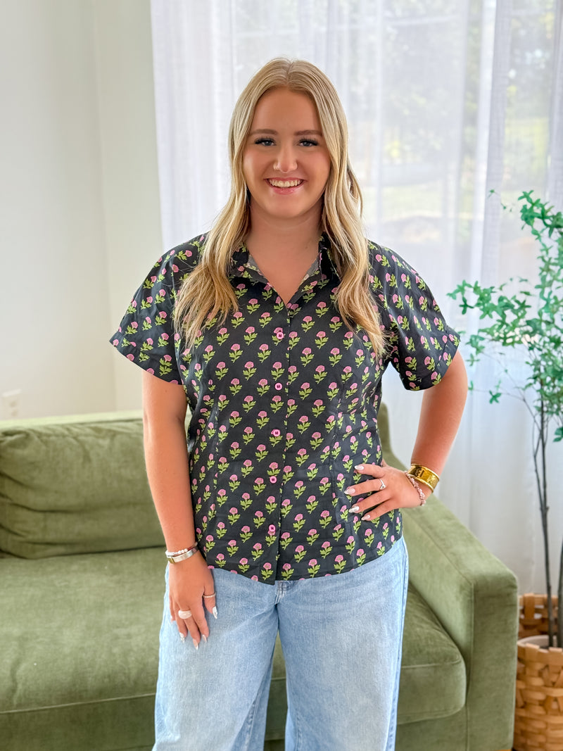 Ditzy Fall Floral Top
