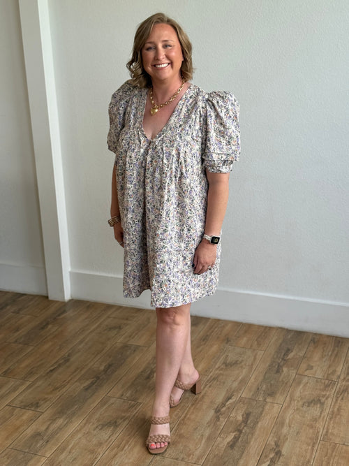 Floral V-Neck Dress