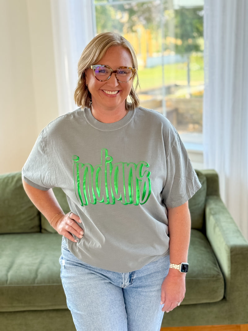 Metallic Indians Tee