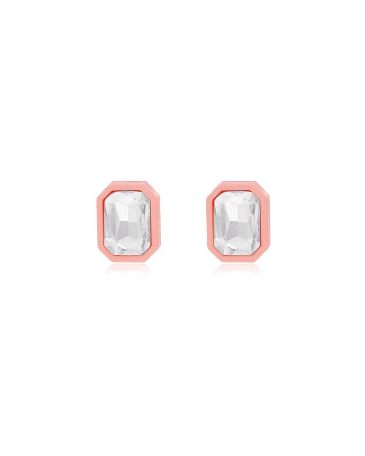Eva Statement Earrings - Pink