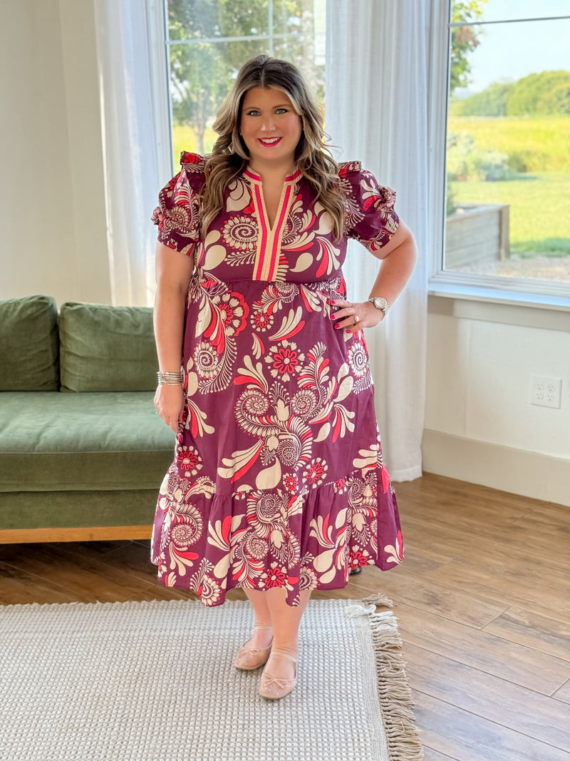 Plum Swirl Dress
