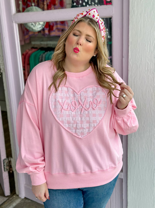 Sealed with a Kiss Sweatshirt - Pink