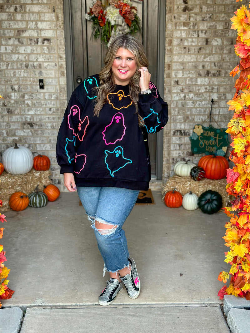 Colorful Ghost Sweatshirt