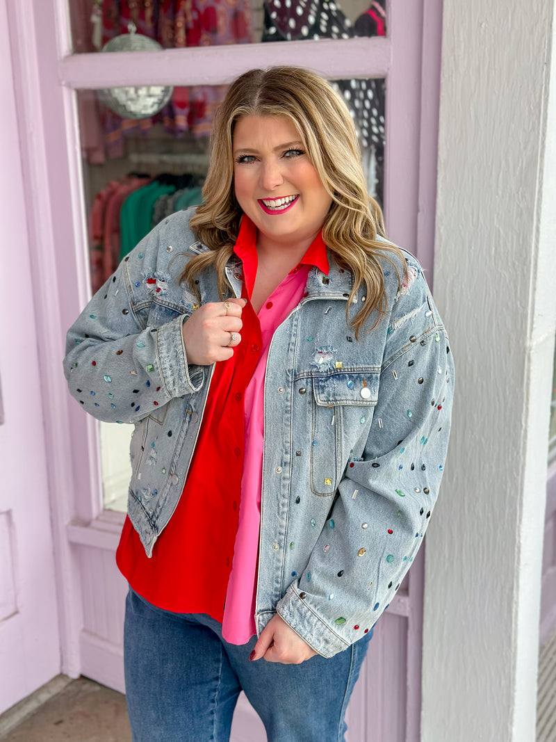 Rockin' Rhinestone Denim Jacket