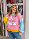 Pastel Colorblock Be Mine Sweater