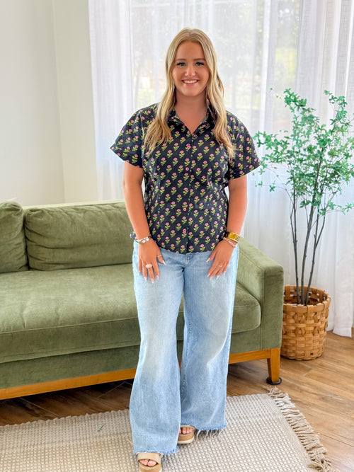 Ditzy Fall Floral Top