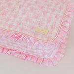 Ruffled Nylon XL Pouch - Pink Floral