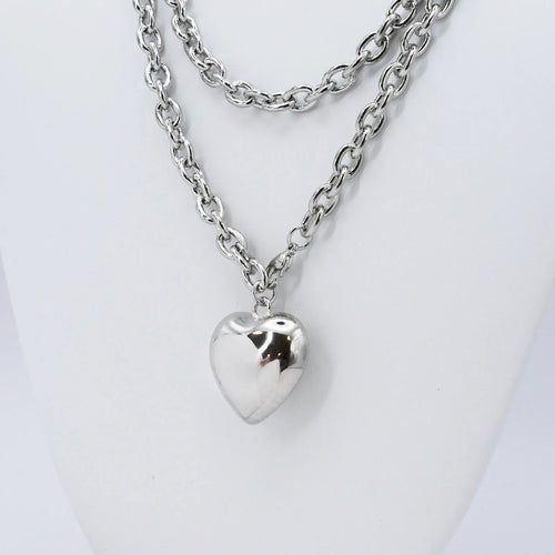 Infinity Heart Chain - Silver