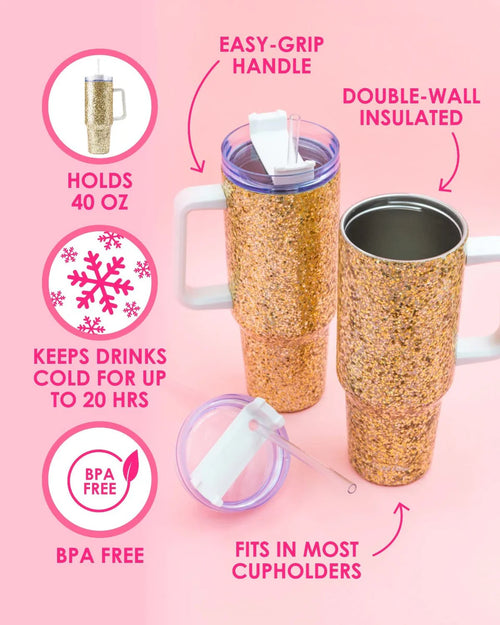 Gold Confetti Tumbler