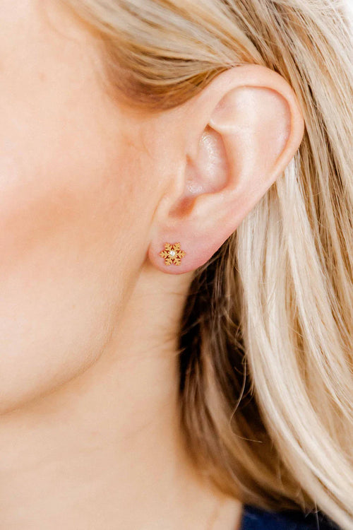 Snowflake Screwback Studs