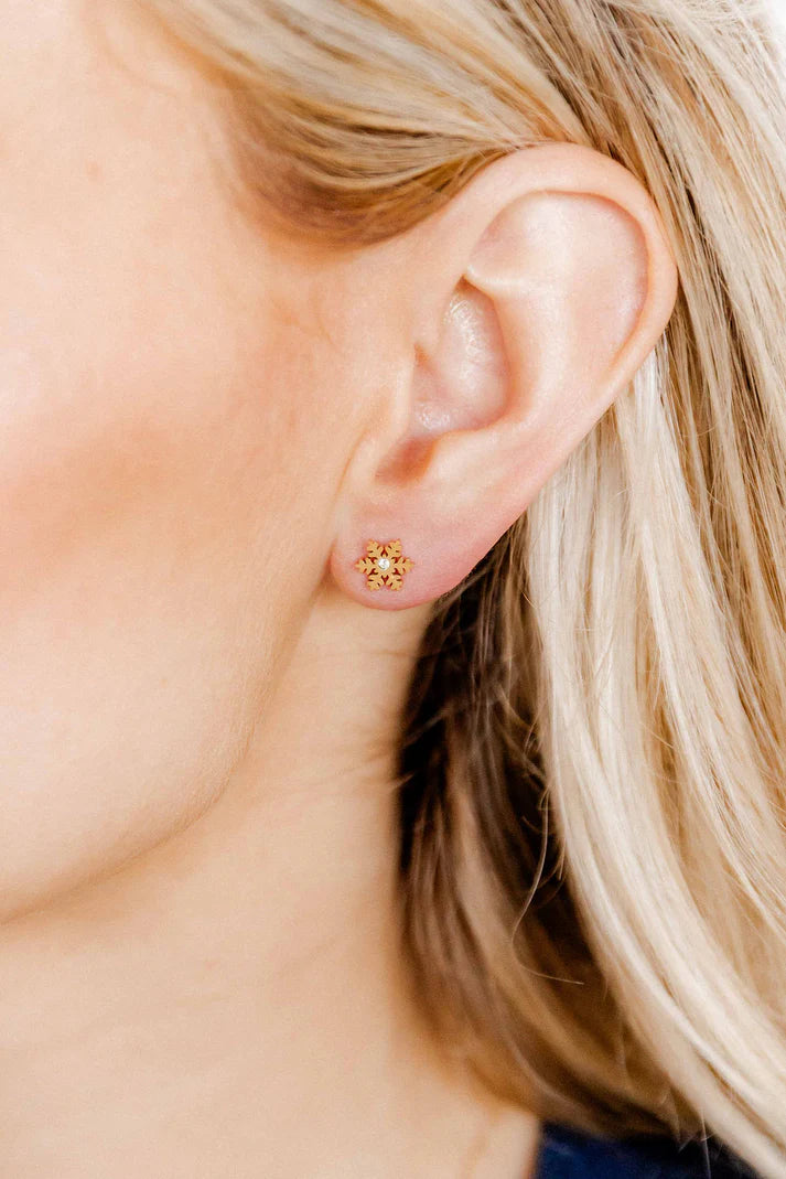 Snowflake Screwback Studs