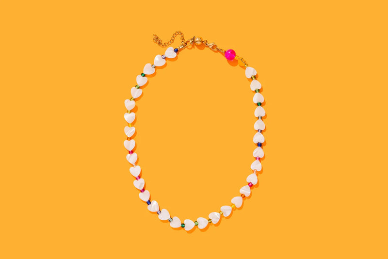 Emma Pearl Heart Necklace