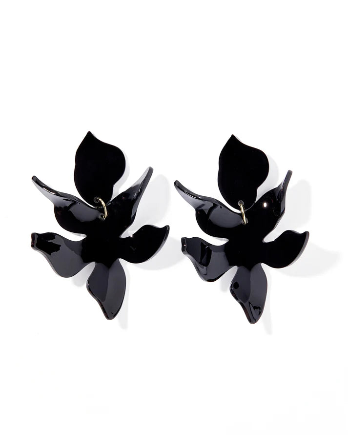 Flora Earrings - True Black