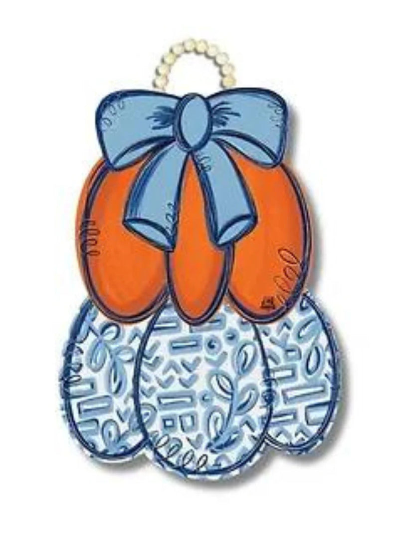 Chinoiserie Pumpkin Door Hanger