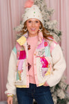 Pretty Patchwork Sherpa Jacket