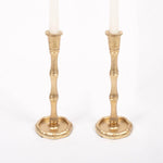 Gold Bamboo Candlestick Set - Small