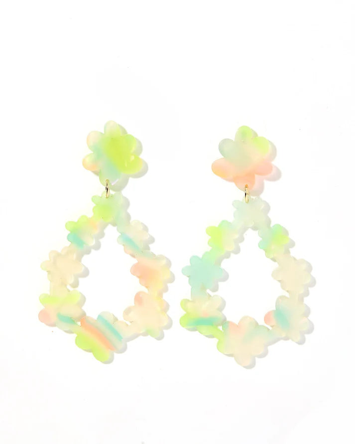 Bianca Statement Earrings - Neon Punch