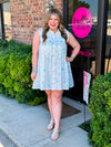White Checker Paillette Tank Dress