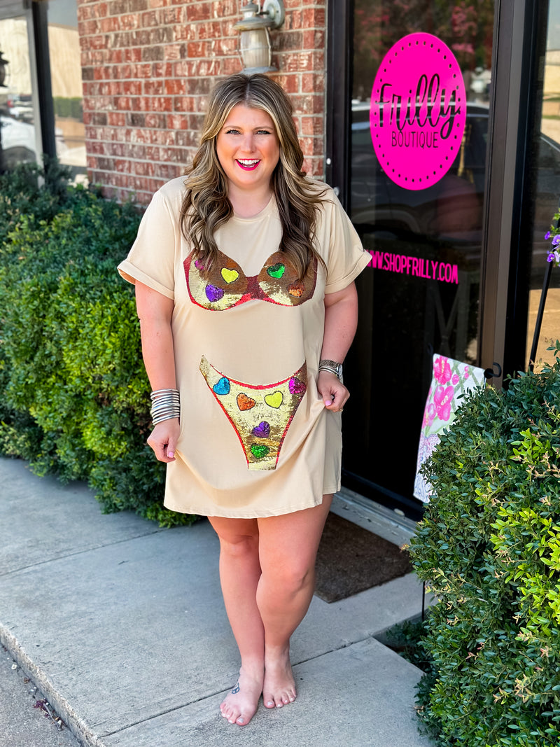 Gold Heart Bikini Coverup