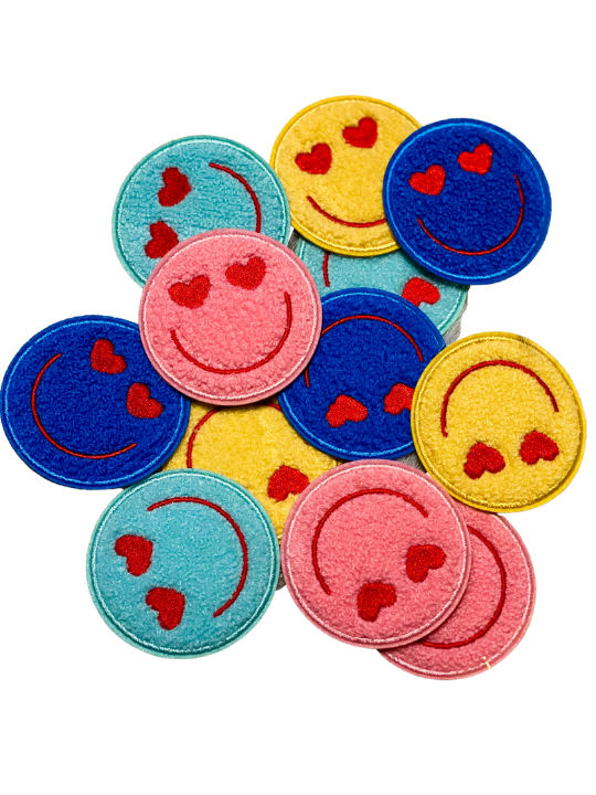 Heart Eye Smiley Patches