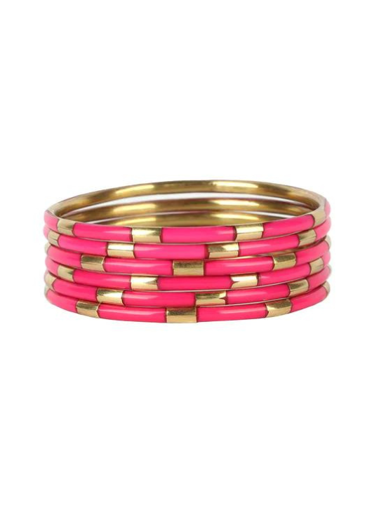 BuDha Girl Bracelets - Pink Veda Bangles