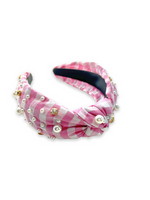 Pink Gingham Headband