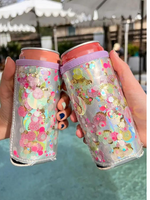 Shell-ebrate Confetti Say Cheers Can Cooler Sleeve