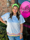 White Neon Wavy Tee