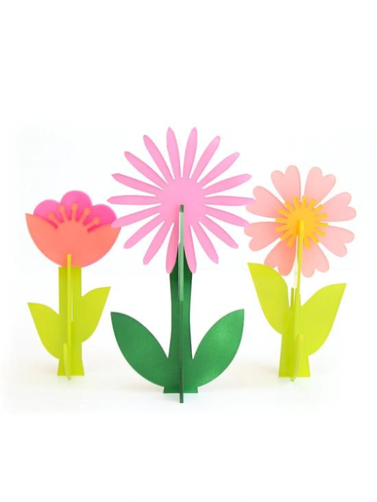 Acrylic Flower Set - Pink