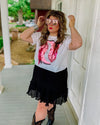 Pink Fringe Boots Tee