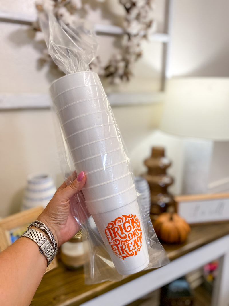Trick or Treat Styrofoam Cups